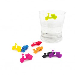 8 Segna bicchieri in silicone - SCOOTER by BALVI