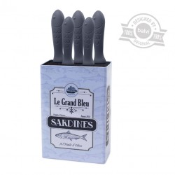 Set 6 coltelli inox con ceppo - SARDINES by Balvi