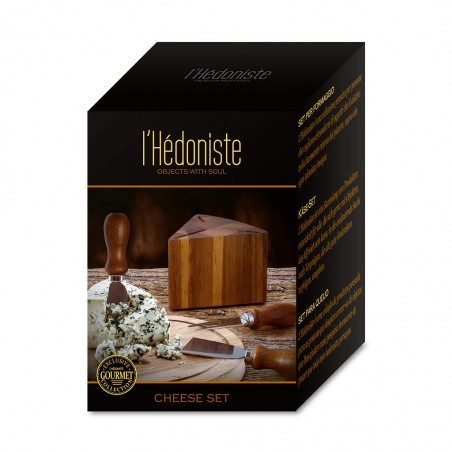 Set 3 coltelli da formaggio con ceppo in legno - L'HÉDONISTE by BALVI