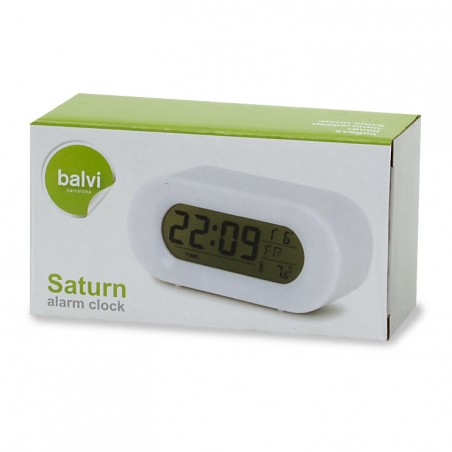 Sveglia digitale a batterie con registratore di messaggi - SATURN by Balvi