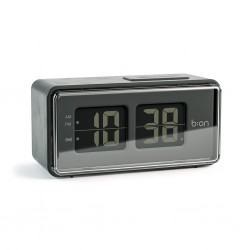 Orologio sveglia con movimento flip colore rosso o nero - FLIP by BALVI