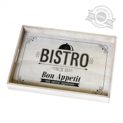 Vassoio in legno sbiancato stile vintage - BISTRO by BALVI