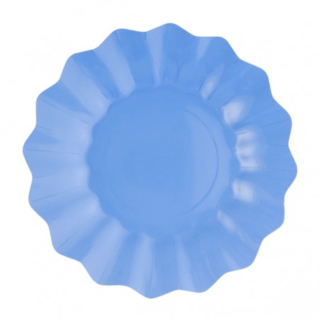 8 piatti di carta biodegradabile colore indaco - NEW WAVE by GIVI ITALIA