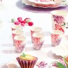 10 bicchieri in carta biodegradabile fiori di lillà 80 ml - NEW WAVE by GIVI ITALIA