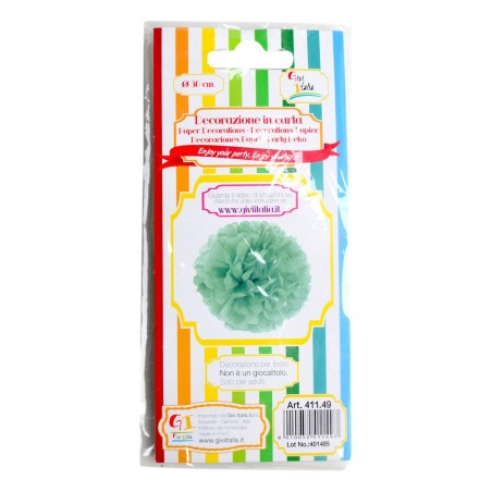 Fluffy in carta decorazione colore menta cm 30 - GIVI ITALIA