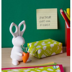 Forbici e magnete con supporto colore bianco - DESK BUNNY by Qualy 2