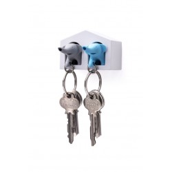 2 portachiavi con supporto da parete elefantini - MINI DUO ELEPHANT by QUALY 2