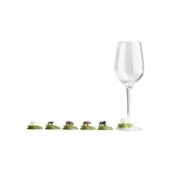 6 Segnabicchieri calici con animali del caldo - HOT WINE ANIMAL by QUALY 2