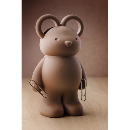 Forbici con supporto porta graffette Orsetto colore marrone - TEDDY BEAR by QUALY