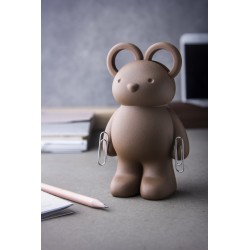 Forbici con supporto porta graffette Orsetto colore marrone - TEDDY BEAR by QUALY 2