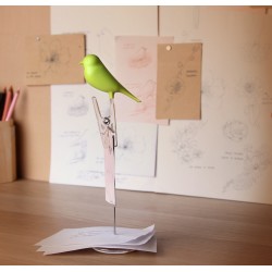 Mollettina porta appunti con uccellino 2 varianti di colore - NOTE SPARROW by QUALY DESIGN 2