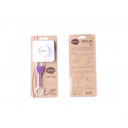 Portachiavi con supporto da parete spina elettrica colore nero - UNPLUG KEY by QUALY