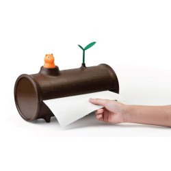 Portarotolo carta casa a forma di Tronco- LOG & ROLL by Qualy