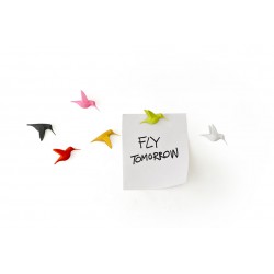 6 magneti a forma di uccellini - HUMMING BIRD'S MESSAGE by QUALY