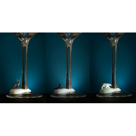6 Segnabicchieri calici con animali del freddo - COOL WINE ANIMAL by QUALY