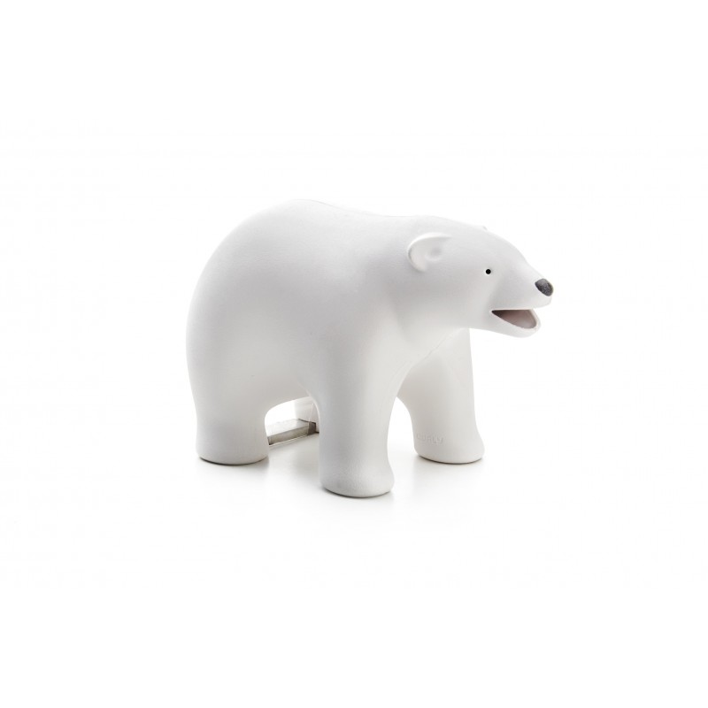 Dispenser nastro adesivo e contenitore per graffette colore bianco - TEDDY BEAR by QUALY DESIGN
