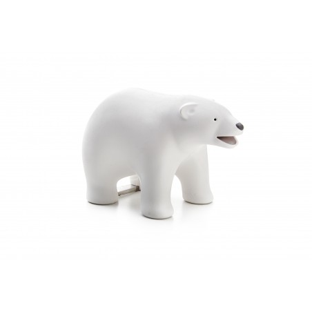 Dispenser nastro adesivo e contenitore per graffette colore bianco - TEDDY BEAR by QUALY DESIGN