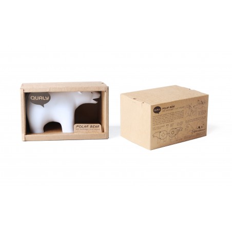 Dispenser nastro adesivo e contenitore per graffette colore bianco - TEDDY BEAR by QUALY DESIGN