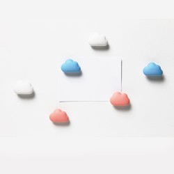 6 Calamite con nuvoletta mix di colori - CLOUD by QUALY DESIGN