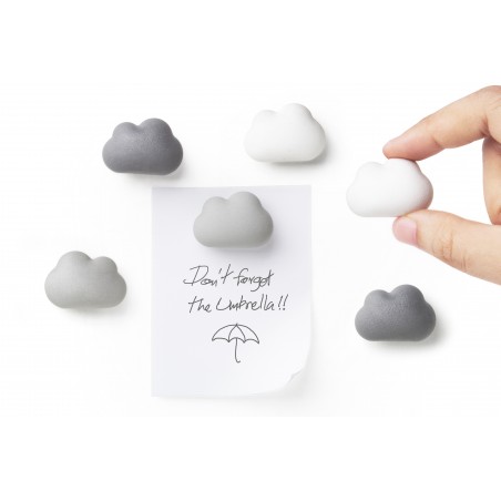 6 Calamite con nuvoletta mix di colori grigio - CLOUD by QUALY DESIGN
