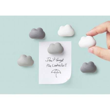 6 Calamite con nuvoletta mix di colori grigio - CLOUD by QUALY DESIGN