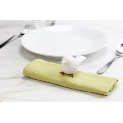 2 Portatovagliolo a clip con uccellino colore bianco - SPARROW by QUALY 2