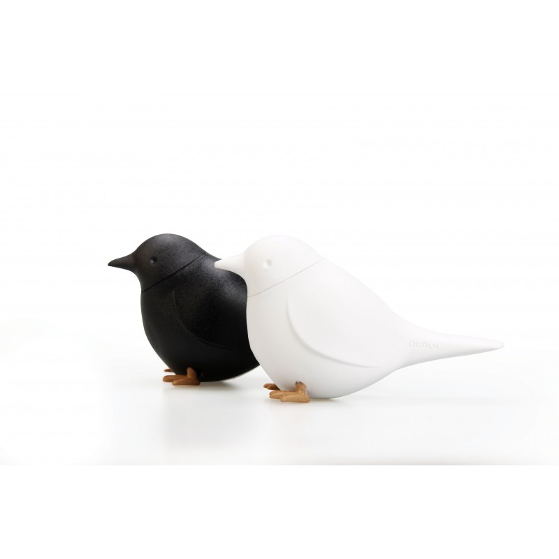 Set sale e pepe a forma di uccellini colore bianco e nero - SPARROW by QUALY