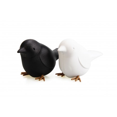 Set sale e pepe a forma di uccellini colore bianco e nero - SPARROW by QUALY