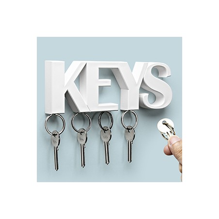 Portachiavi da parete magnetico in 2 alternative di colore - KEYS by QUALY