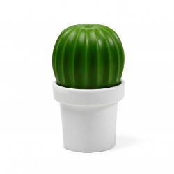 Macinino sale o pepe a forma di cactus colore vaso bianco- CACTUS by QUALY DESIGN