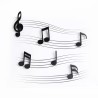 6 magneti a forma di chiave e note musicali colore nero - MEMODY by QUALY DESIGN