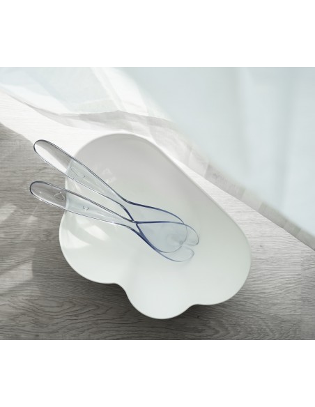 Set insalatiera e 2 posate colore bianco - CLOUD by QUALY