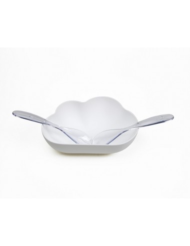 Set insalatiera e 2 posate colore bianco - CLOUD by QUALY
