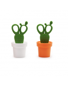 Forbici e contenitore in 2 alternative di colore - CACTUS by QUALY