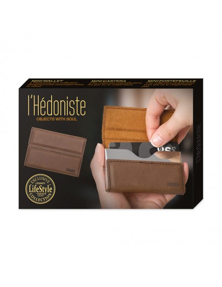 Porta carte di credito colore marrone - Hédoniste by Balvi