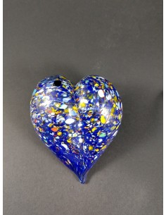 Cuore in vetro di murano colore blu - The Glass Cathedral Santa Chiara 2