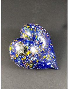 Cuore in vetro di murano colore blu - The Glass Cathedral Santa Chiara