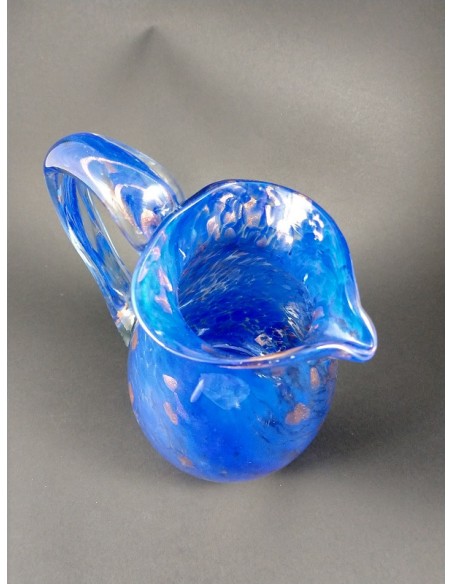 Caraffa in vetro di murano blu - The Glass Cathedral Santa Chiara
