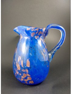 Caraffa in vetro di murano blu - The Glass Cathedral Santa Chiara