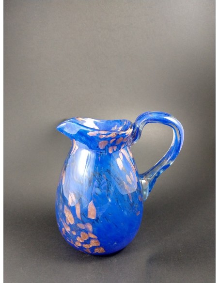 Caraffa in vetro di murano blu - The Glass Cathedral Santa Chiara