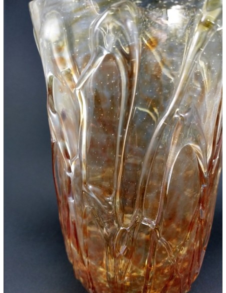Vaso in vetro di Murano con colature  - The Glass Cathedral Santa Chiara