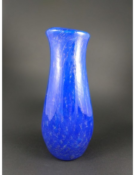 Vaso in vetro di Murano blu con trasparenze - The Glass Cathedral Santa Chiara