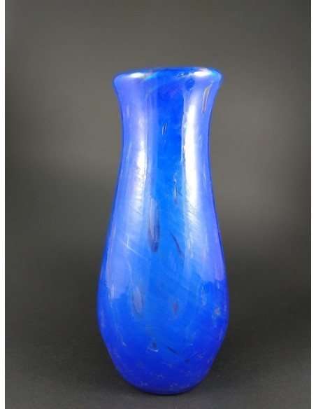 Vaso in vetro di Murano blu con trasparenze - The Glass Cathedral Santa Chiara