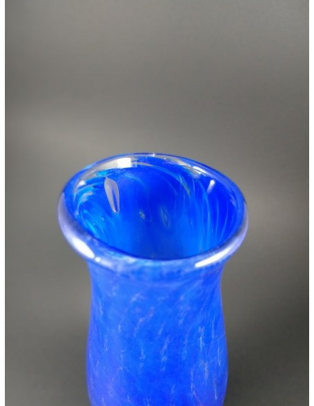 Vaso in vetro di Murano blu con trasparenze - The Glass Cathedral Santa Chiara