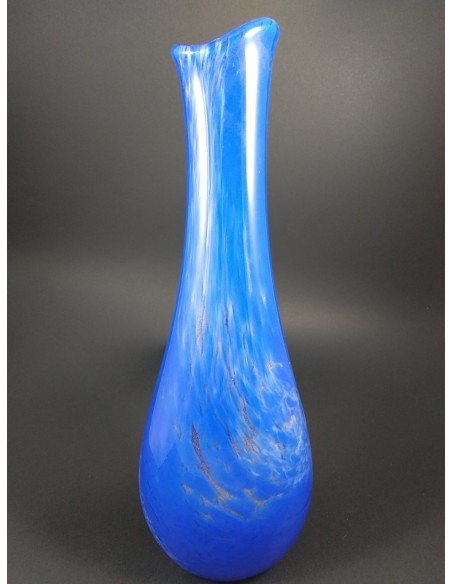 Vaso in vetro di Murano colore blu - The Glass Cathedral Santa Chiara