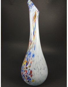 Vaso in vetro di Murano effetto ghiacciato e colori- The Glass Cathedral Santa Chiara 2