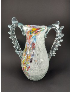Anfora vetro di Murano lusso con colature h 25 cm - The Glass Cathedral Santa Chiara 2