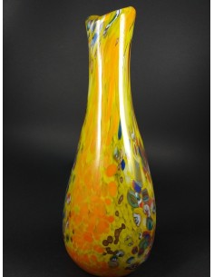 Vaso giallo in vetro di Murano con murrine colorate - The Glass Cathedral Santa Chiara 2