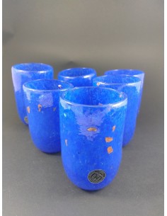 Set 6 bicchieri in vetro di Murano blu - The Glass Cathedral Santa Chiara