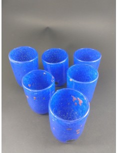 Set 6 bicchieri in vetro di Murano blu - The Glass Cathedral Santa Chiara 2